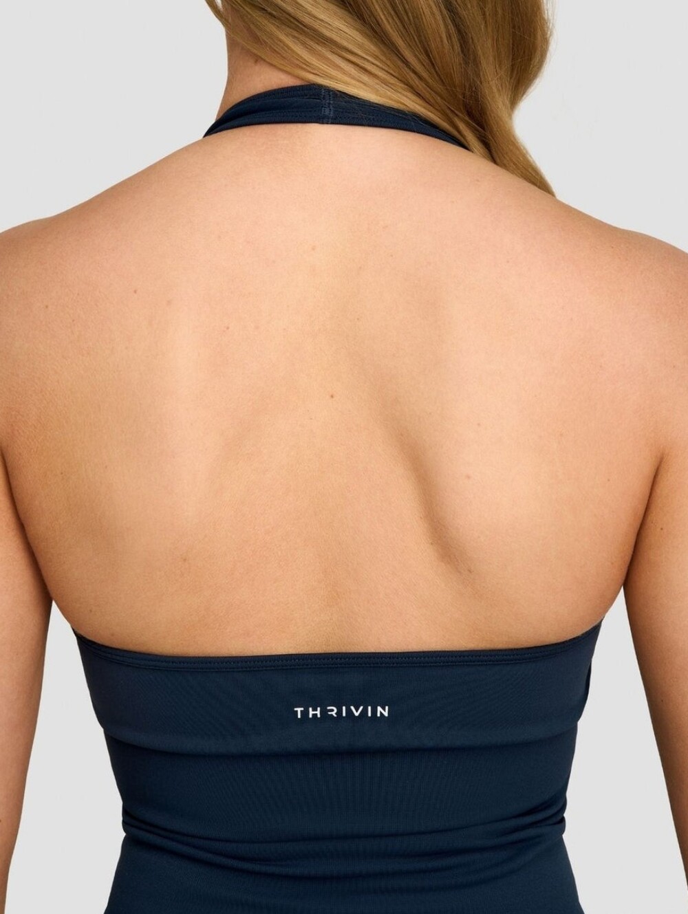 Elevate™ Sculpting Seamless Halterneck Top In Midnight Navy Small